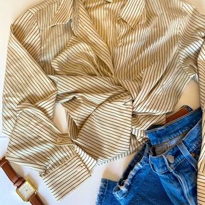 Trendy Oversized Stripped Blouse